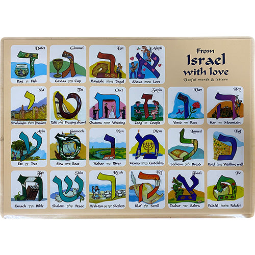 Pa Aleph Bet Laminated 32x42 cm