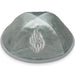 Velvet Kippah with Embroidery Size 4- Light Green