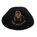 Velvet Kippah with Embroidery Size 4 - Gold, Black