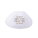 Ultra Suede Kippah 19 cm, with Pin Spot - White