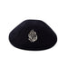 Ultra Suede Kippah 19 cm, with Pin Spot - Black