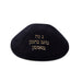 Ultra Suede Kippah 19 cm, with Pin Spot - Black