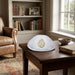 White Ultra Suede Kippah 19 cm with Pin Spot