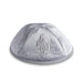 Velvet Kippah "Art-man" with Embroidery Size 3- Gray