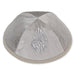 Velvet Kippah "Art-man" with Embroidery Size 3 - Beige