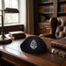 Black Ultra Suede Kippah 19 cm with Pin Spot