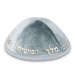 Velvet Kippah "Art-man" with Embossed Letters Size 4- Green - Gold
