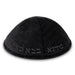 Fabric Kippah "Art-man" with Embroidery Size 4- Black