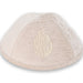 Fabric Kippah "Art-man" with Embroidery Size 4- Off-white