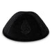 Fabric Kippah "Art-man" with Embroidery Size 4- Black