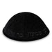 Fabric Kippah "Art-man" with Embroidery Size 4- Black