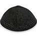 Fabric Kippah "Art-man" with Embroidery Size 4- Black