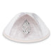 Velvet Kippah "Art-man" with Embossed Letters Size 4- Pearl - Gold