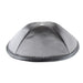 Satin Kippah Deluxe 19cm- with Pin Spot- Gray - Silver