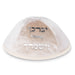 Velvet Kippah "Art-man" with Embossed Letters Size 4- Off White - Gold