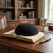 Knitted Kippah 17 cm- Black with Holes - 12 pcs