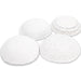 Assorted Knitted Kippah - 16 cm - 24 pcs - Silver, White