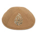 Brown Ultra Suede Kippah 19 cm with Spot for Pin