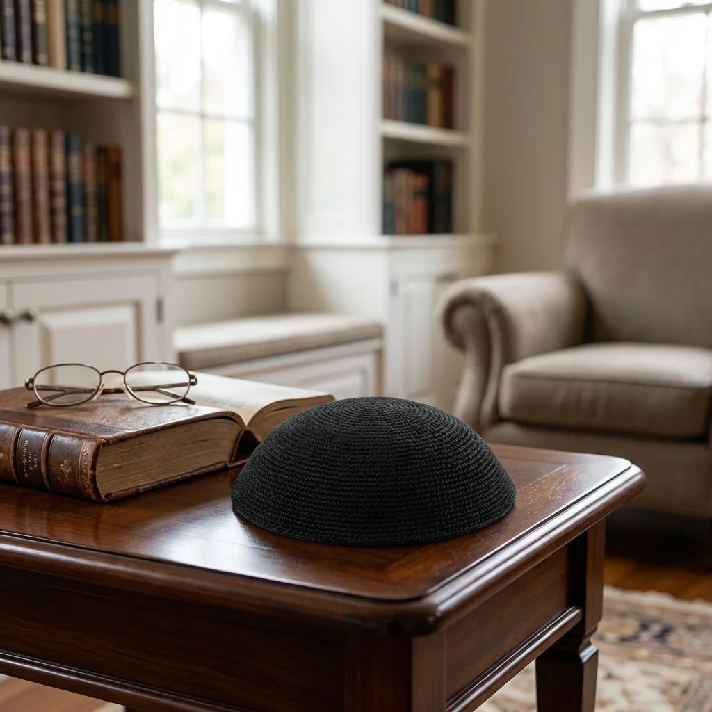C Dmc Kippah 18 cm - Black
