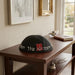 Black Terylene Kippah 21cm- "Rabbi" - with Embroidery