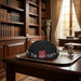 Black Terylene Kippah 22cm- "Rabbi" - with Embroidery
