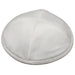 Ultra Suede Kippah 18cm- with Pin Spot- White