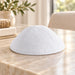 Linen Artman Kippah 20 cm- White