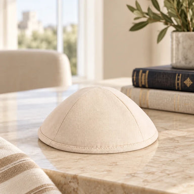 Linen Artman Kippah 20 cm- Beige