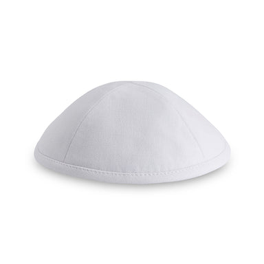 Linen Artman Kippah 18 cm- White
