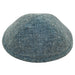 Elegant Fabric Kippah, 17 cm - Blue
