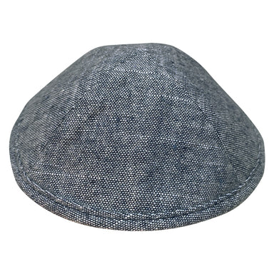Elegant Gray Fabric Kippah, 17 cm