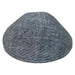 Elegant Gray Fabric Kippah, 17 cm