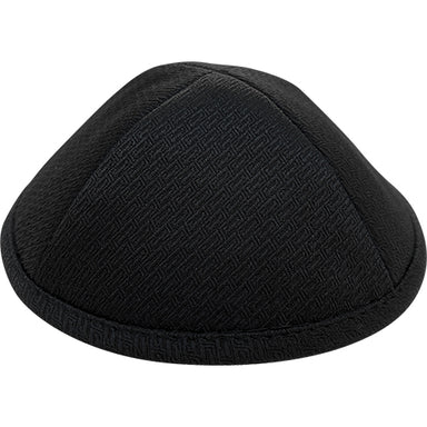 Elegant Black Fabric Kippah, 17 cm