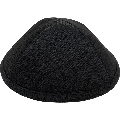 Elegant Black Fabric Kippah, 17 cm