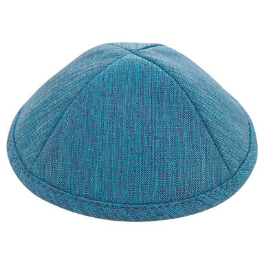 Elegant Fabric Kippah, 19 cm - Blue, Turquoise