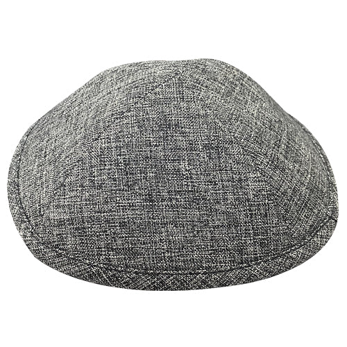 Elegant Fabric Kippah, 17 cm - Black, White