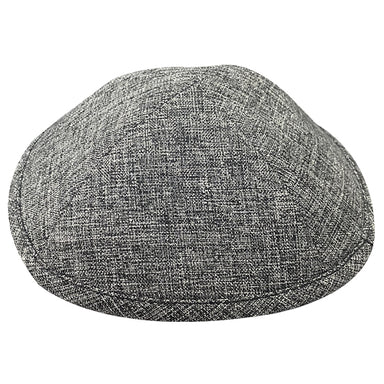 Elegant Fabric Kippah, 19 cm - Black, White