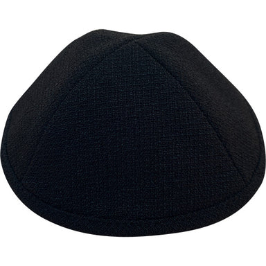 Elegant Black Fabric Kippah, 17 cm
