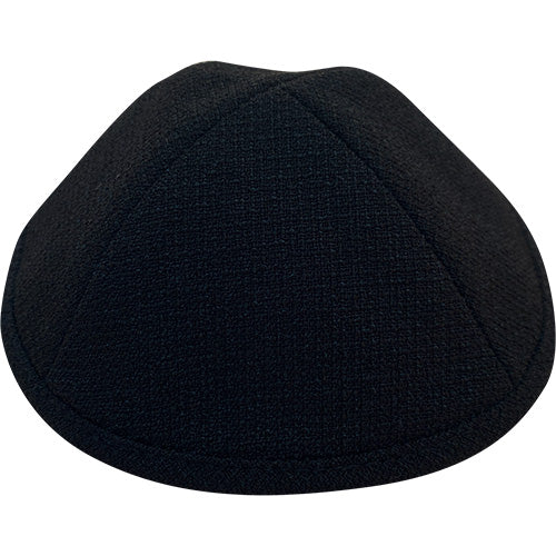Elegant Black Fabric Kippah, 17 cm