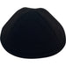Elegant Black Fabric Kippah, 17 cm