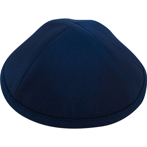 Elegant Black Kippah Size 3 18 cm - Dark Blue