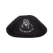 Black Ultra Suede Kippah 19 cm with Pin Spot - Silver
