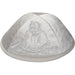 Velvet Kippah with Embroidery Size 4- Light Gray
