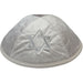 Velvet Kippah with Embroidery Size 4- Light Gray
