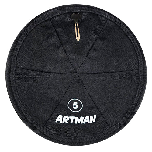 Black Terylene Kippah Size 6, Six Parts