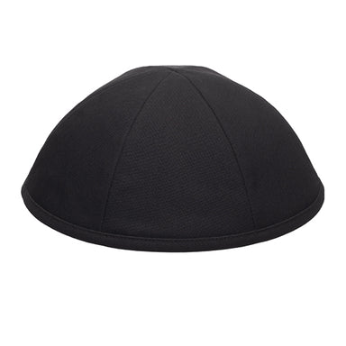 Black Terylene Kippah Size 8, Six Parts