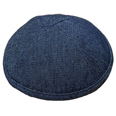 Fabric Elegant Kippah Size 5 20cm - Dark Blue
