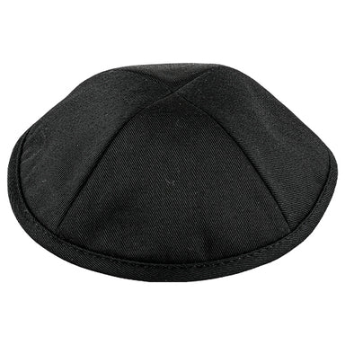 Fabric Kippah Size 4, 20 cm- Glossy Black - Matte