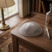 Velvet Kippah with Embroidery Size 3- Light Gray