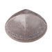 Velvet Kippah with Embroidery Size 3- Light Gray